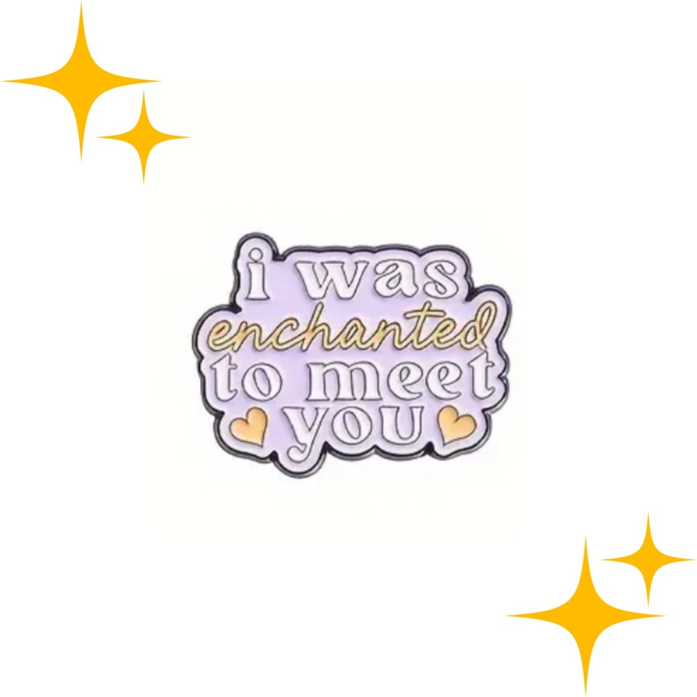 Taylor Swift Themed Enamel Pin Speak Now Enchanted Lyrics NEW